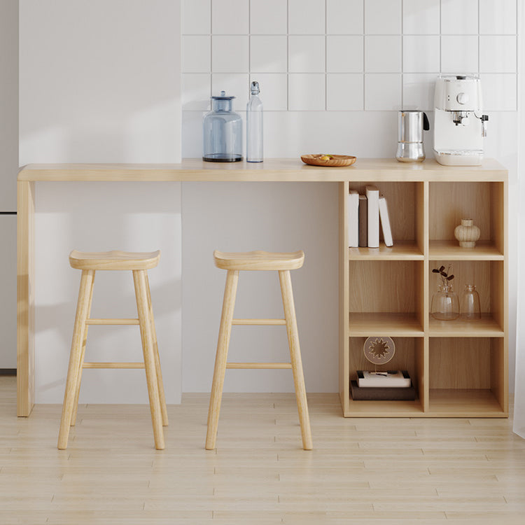 Modern Rectangle Pub Table Set 1/2/3 Pieces Solid Wood Counter Table for Indoor Clearhalo 'Bar Furniture' 'furn' 'furn_home_bar_bar_sets' 'Furniture' 'Home Bars & Bar Sets' 'home_bar_bar_sets' 'Kitchen & Dining Furniture' 6561803