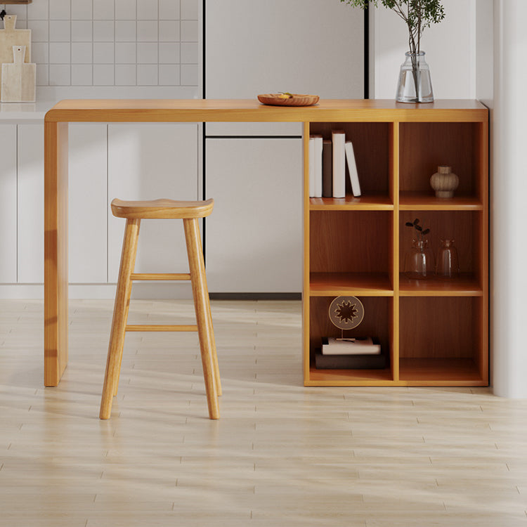 Modern Rectangle Pub Table Set 1/2/3 Pieces Solid Wood Counter Table for Indoor Clearhalo 'Bar Furniture' 'furn' 'furn_home_bar_bar_sets' 'Furniture' 'Home Bars & Bar Sets' 'home_bar_bar_sets' 'Kitchen & Dining Furniture' 6561808
