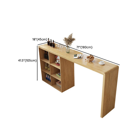 Tavolo da pub moderno rettangolo set 1/2/3 pezzi contropiede in legno massiccio per interno