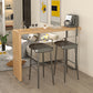 Juego de barra de estilo contemporáneo, juego de comedor de Pub rectangular de madera maciza de 1/3 piezas para interior