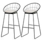 Modern Bar Table Set 1/2/3 Pieces Faux Marble Counter Table with Upholstered Stools Bright-Black 30"H Stools (Set of 2) Clearhalo 'Bar Furniture' 'furn' 'furn_home_bar_bar_sets' 'Furniture' 'Home Bars & Bar Sets' 'home_bar_bar_sets' 'Kitchen & Dining Furniture' 6561857