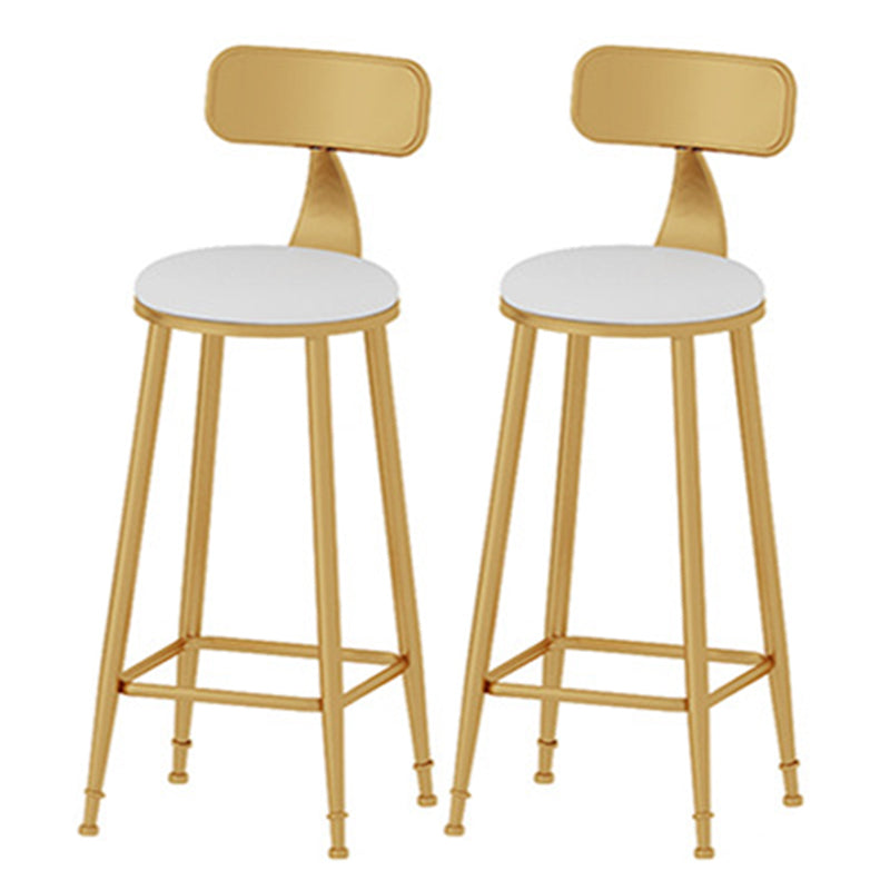 Modern Bar Table Set 1/2/3 Pieces Faux Marble Counter Table with Upholstered Stools Gold 30"H Stools (Set of 2) Clearhalo 'Bar Furniture' 'furn' 'furn_home_bar_bar_sets' 'Furniture' 'Home Bars & Bar Sets' 'home_bar_bar_sets' 'Kitchen & Dining Furniture' 6561860
