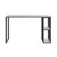 Modern Bar Table Set 1/2/3 Pieces Faux Marble Counter Table with Upholstered Stools White 71"L x 16"W Clearhalo 'Bar Furniture' 'furn' 'furn_home_bar_bar_sets' 'Furniture' 'Home Bars & Bar Sets' 'home_bar_bar_sets' 'Kitchen & Dining Furniture' 6561863