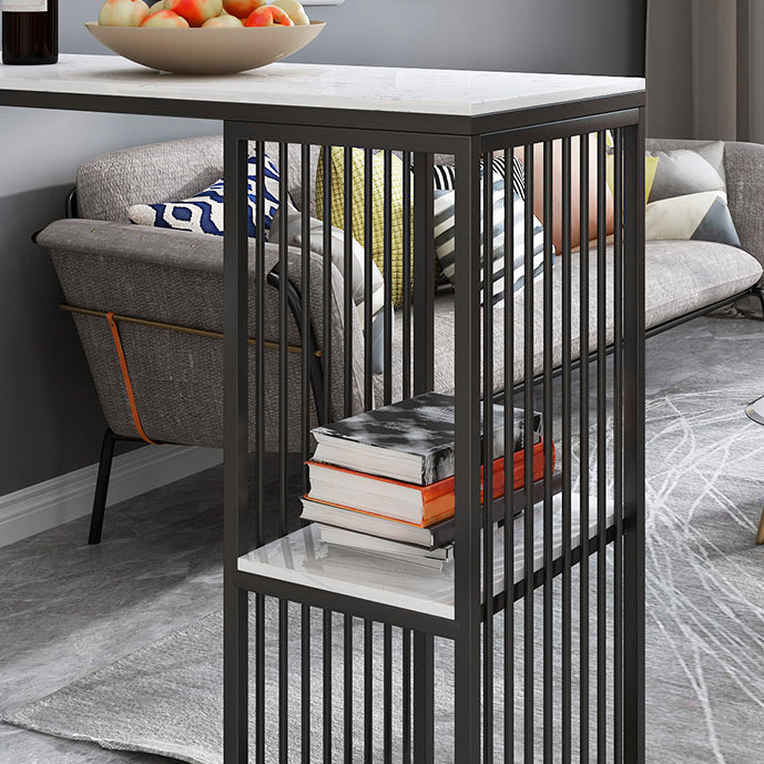 Modern Bar Table Set 1/2/3 Pieces Faux Marble Counter Table with Upholstered Stools Clearhalo 'Bar Furniture' 'furn' 'furn_home_bar_bar_sets' 'Furniture' 'Home Bars & Bar Sets' 'home_bar_bar_sets' 'Kitchen & Dining Furniture' 6561865