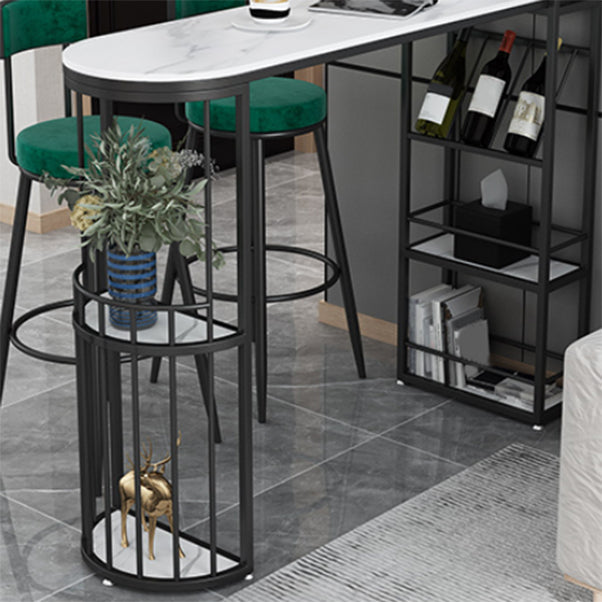 Modern Bar Table Set 1/2/3 Pieces Stone Bar Table and Stool Set Clearhalo 'Bar Furniture' 'furn' 'furn_home_bar_bar_sets' 'Furniture' 'Home Bars & Bar Sets' 'home_bar_bar_sets' 'Kitchen & Dining Furniture' 6561889