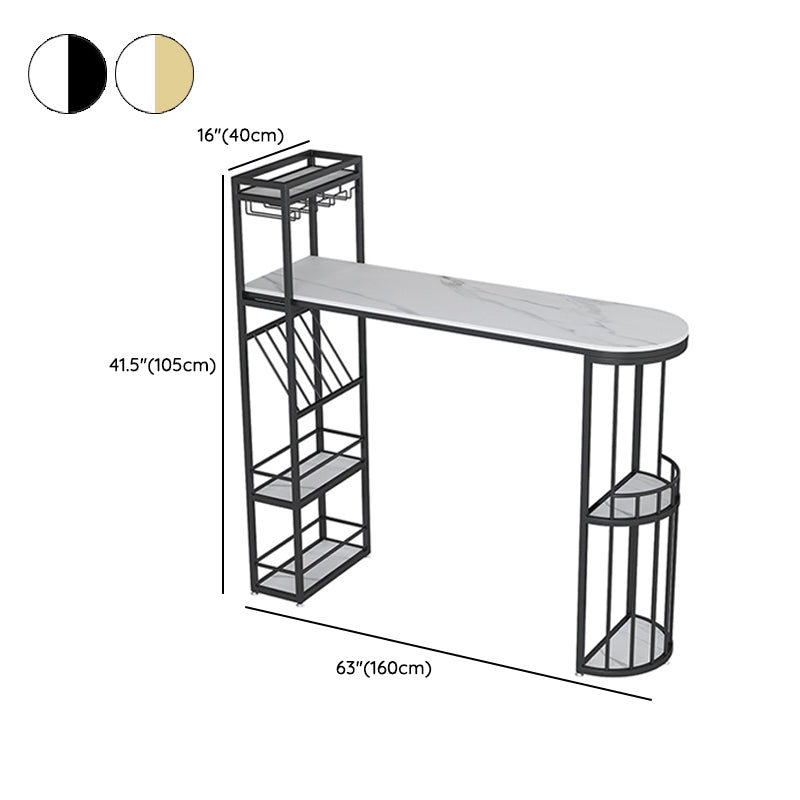 Modern Bar Table Set 1/2/3 Pieces Stone Bar Table and Stool Set Clearhalo 'Bar Furniture' 'furn' 'furn_home_bar_bar_sets' 'Furniture' 'Home Bars & Bar Sets' 'home_bar_bar_sets' 'Kitchen & Dining Furniture' 6561894