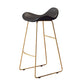 Glam Rectangle Pub Set 1/4 Pieces Counter Table with Upholstered Stools Black-Gold 30"H Stool (Single) Clearhalo 'Bar Furniture' 'furn' 'furn_home_bar_bar_sets' 'Furniture' 'Home Bars & Bar Sets' 'home_bar_bar_sets' 'Kitchen & Dining Furniture' 6562153