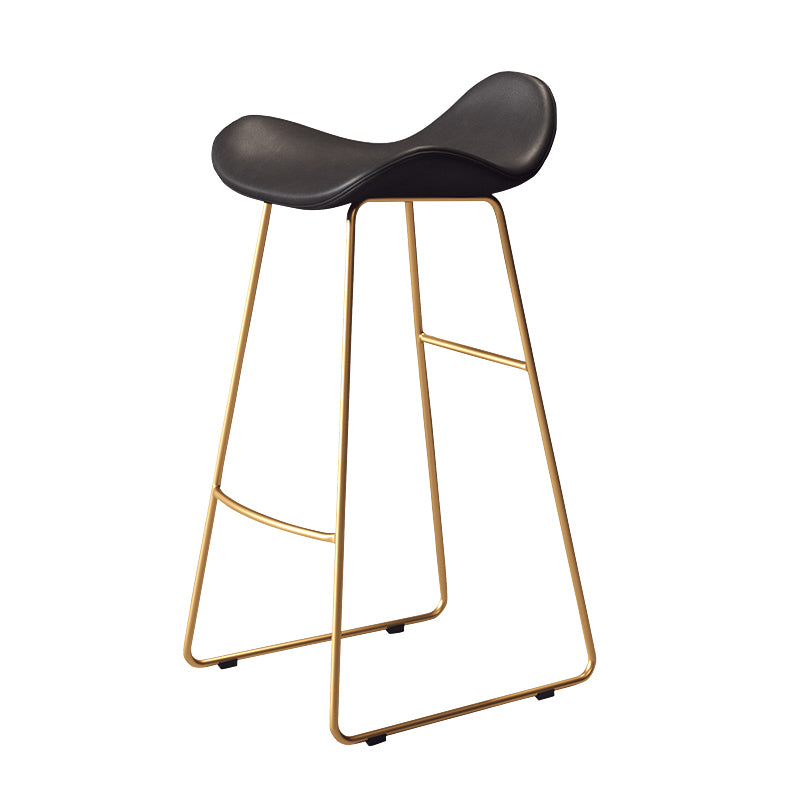 Glam Rectangle Pub Set 1/4 Pieces Counter Table with Upholstered Stools Black-Gold 30"H Stool (Single) Clearhalo 'Bar Furniture' 'furn' 'furn_home_bar_bar_sets' 'Furniture' 'Home Bars & Bar Sets' 'home_bar_bar_sets' 'Kitchen & Dining Furniture' 6562153