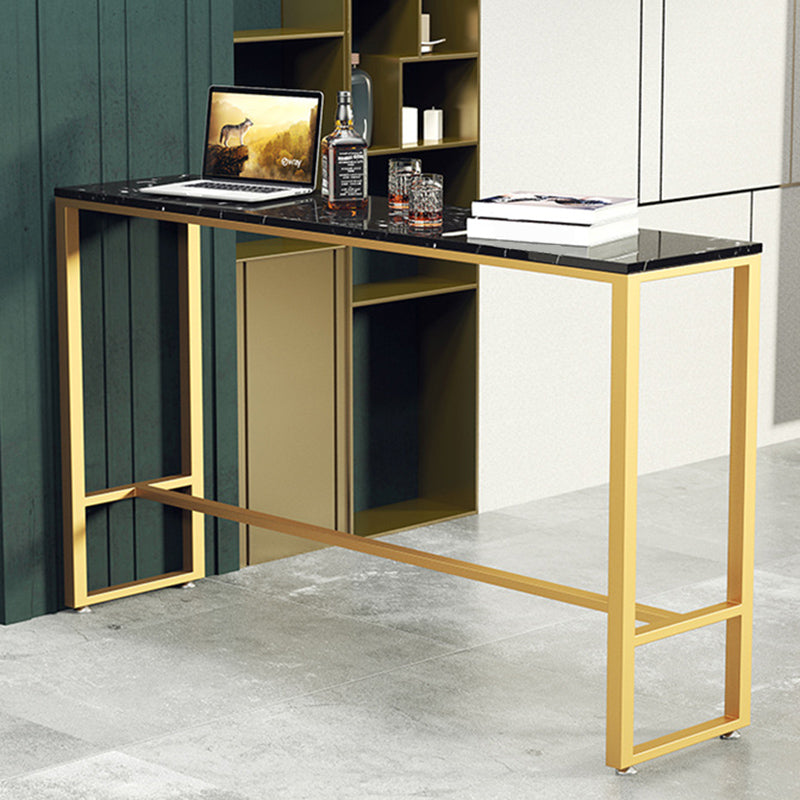 Glam Rectangle Pub Set 1/4 Pieces Counter Table with Upholstered Stools Clearhalo 'Bar Furniture' 'furn' 'furn_home_bar_bar_sets' 'Furniture' 'Home Bars & Bar Sets' 'home_bar_bar_sets' 'Kitchen & Dining Furniture' 6562155