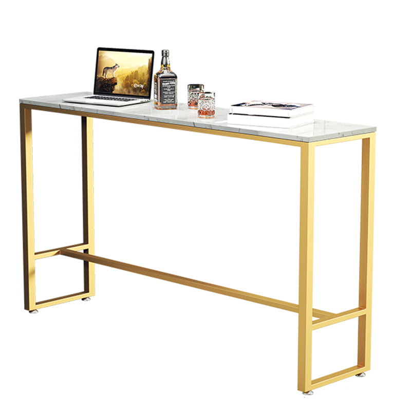 Glam Rectangle Pub Set 1/4 Pieces Counter Table with Upholstered Stools Clearhalo 'Bar Furniture' 'furn' 'furn_home_bar_bar_sets' 'Furniture' 'Home Bars & Bar Sets' 'home_bar_bar_sets' 'Kitchen & Dining Furniture' 6562157