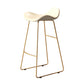 Glam Rectangle Pub Set 1/4 Pieces Counter Table with Upholstered Stools White-Gold 30"H Stool (Single) Clearhalo 'Bar Furniture' 'furn' 'furn_home_bar_bar_sets' 'Furniture' 'Home Bars & Bar Sets' 'home_bar_bar_sets' 'Kitchen & Dining Furniture' 6562158
