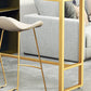 Glam Rectangle Pub Set 1/4 Pieces Counter Table with Upholstered Stools Clearhalo 'Bar Furniture' 'furn' 'furn_home_bar_bar_sets' 'Furniture' 'Home Bars & Bar Sets' 'home_bar_bar_sets' 'Kitchen & Dining Furniture' 6562159