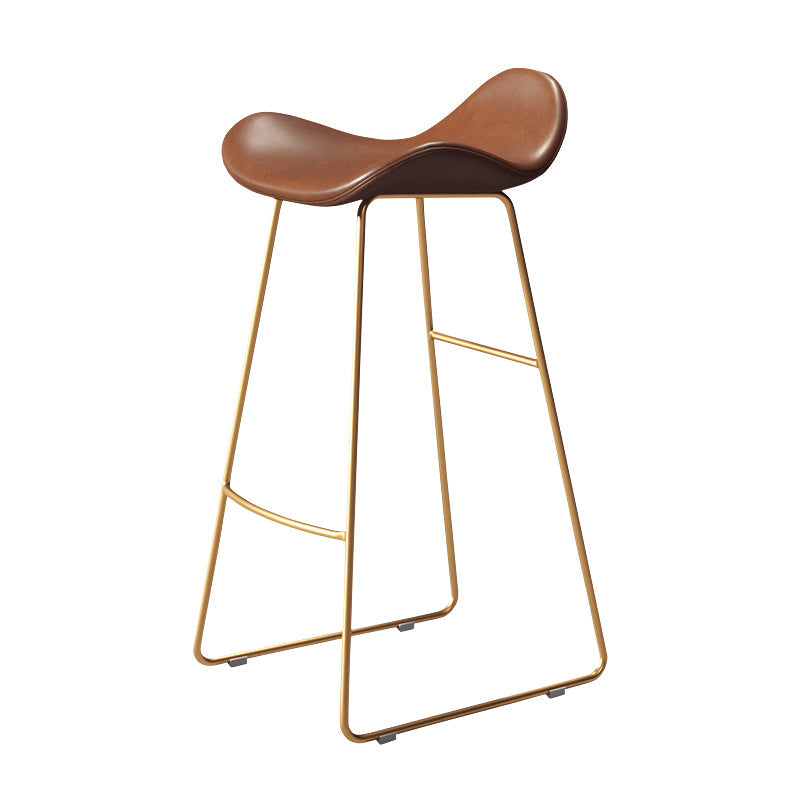 Glam Rectangle Pub Set 1/4 Pieces Counter Table with Upholstered Stools Brown 30"H Stool (Single) Clearhalo 'Bar Furniture' 'furn' 'furn_home_bar_bar_sets' 'Furniture' 'Home Bars & Bar Sets' 'home_bar_bar_sets' 'Kitchen & Dining Furniture' 6562162