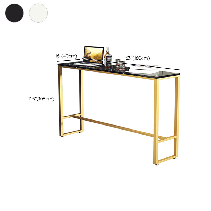 Glam Rectangle Pub Set 1/4 Pieces Counter Table with Upholstered Stools Clearhalo 'Bar Furniture' 'furn' 'furn_home_bar_bar_sets' 'Furniture' 'Home Bars & Bar Sets' 'home_bar_bar_sets' 'Kitchen & Dining Furniture' 6562168