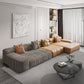 Scandinavian Sleeper Sectional with Tufted Split-Back and Recessed Arm Linen Blend Right Clearhalo 'furn' 'furn_sectionals' 'Furniture' 'Living Room Furniture' 'Sectionals' 6562203