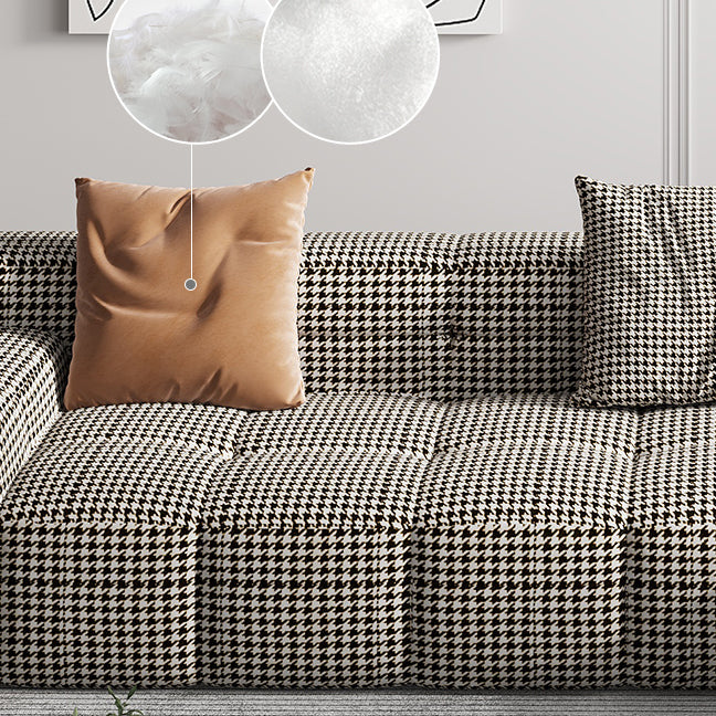 Scandinavian Sleeper Sectional with Tufted Split-Back and Recessed Arm Clearhalo 'furn' 'furn_sectionals' 'Furniture' 'Living Room Furniture' 'Sectionals' 6562211