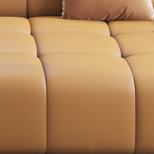 Scandinavian Sleeper Sectional with Tufted Split-Back and Recessed Arm Clearhalo 'furn' 'furn_sectionals' 'Furniture' 'Living Room Furniture' 'Sectionals' 6562212