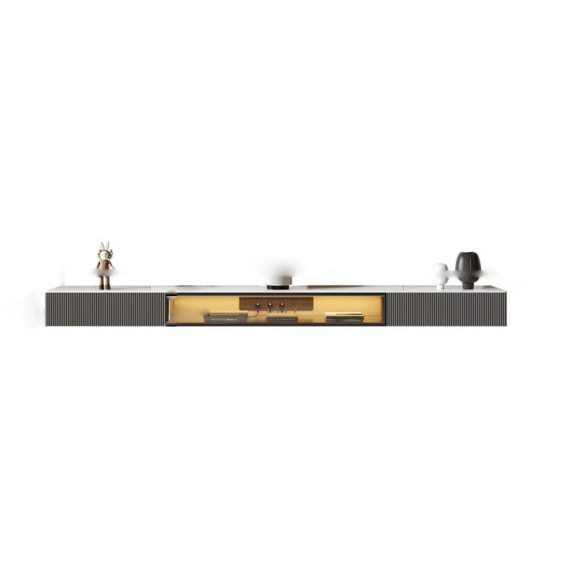 Wall-mounted TV Stand Console Stone TV Media Console with Drawers Grey Clearhalo 'furn' 'furn_tv_stands_entertainment_centers' 'Furniture' 'Living Room Furniture' 'TV Stands & Entertainment Centers' 'TV Stands & Media Storage Furniture' 'tv_stands_entertainment_centers' 6562375