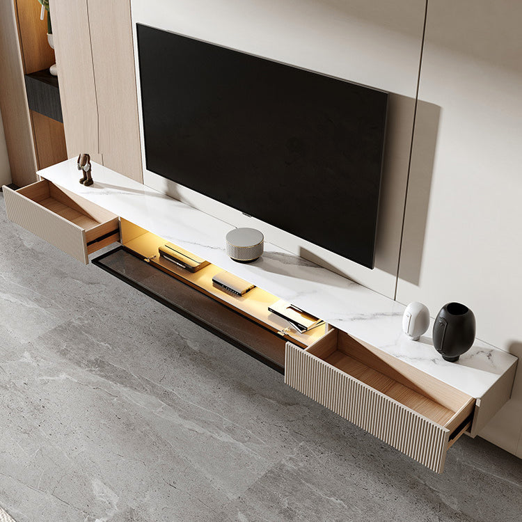 Wall-mounted TV Stand Console Stone TV Media Console with Drawers Clearhalo 'furn' 'furn_tv_stands_entertainment_centers' 'Furniture' 'Living Room Furniture' 'TV Stands & Entertainment Centers' 'TV Stands & Media Storage Furniture' 'tv_stands_entertainment_centers' 6562376