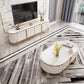 Modern TV Stand Console Enclosed Storage TV Media Console with Legs