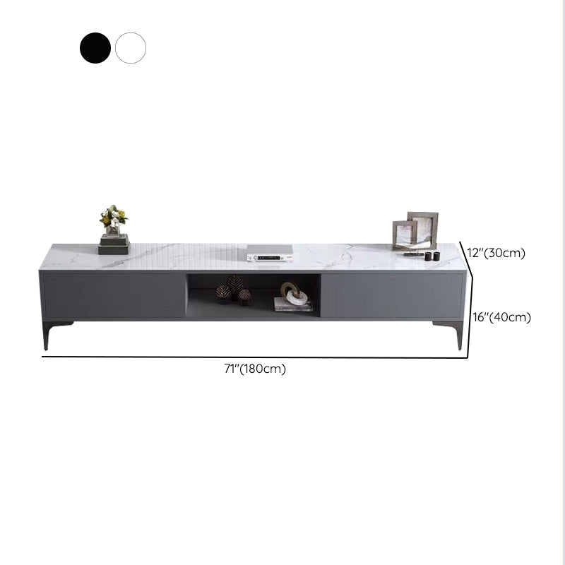 Faux Wood TV Media Stand Contemporary TV Console for Living Room Clearhalo 'furn' 'furn_tv_stands_entertainment_centers' 'Furniture' 'Living Room Furniture' 'TV Stands & Entertainment Centers' 'TV Stands & Media Storage Furniture' 'tv_stands_entertainment_centers' 6562417