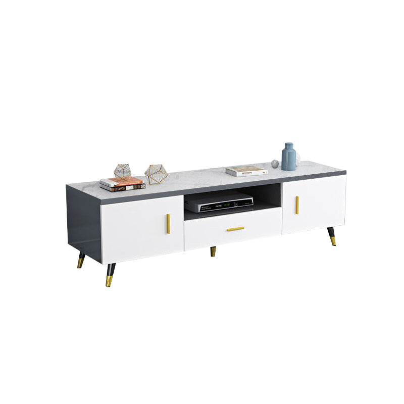 Modern TV Media Console Faux Wood TV Media Stand for Living Room Clearhalo 'furn' 'furn_tv_stands_entertainment_centers' 'Furniture' 'Living Room Furniture' 'TV Stands & Entertainment Centers' 'TV Stands & Media Storage Furniture' 'tv_stands_entertainment_centers' 6562423