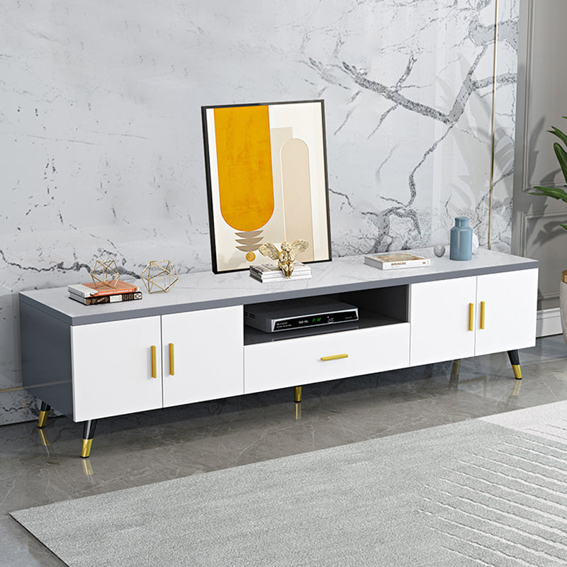 Modern TV Media Console Faux Wood TV Media Stand for Living Room Grey Clearhalo 'furn' 'furn_tv_stands_entertainment_centers' 'Furniture' 'Living Room Furniture' 'TV Stands & Entertainment Centers' 'TV Stands & Media Storage Furniture' 'tv_stands_entertainment_centers' 6562429