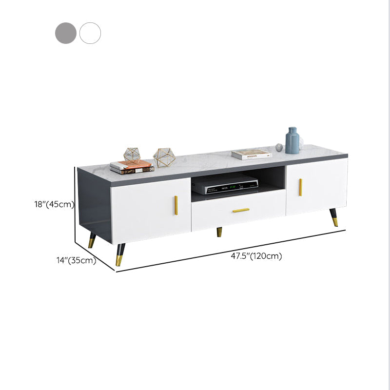 Modern TV Media Console Faux Wood TV Media Stand for Living Room Clearhalo 'furn' 'furn_tv_stands_entertainment_centers' 'Furniture' 'Living Room Furniture' 'TV Stands & Entertainment Centers' 'TV Stands & Media Storage Furniture' 'tv_stands_entertainment_centers' 6562430