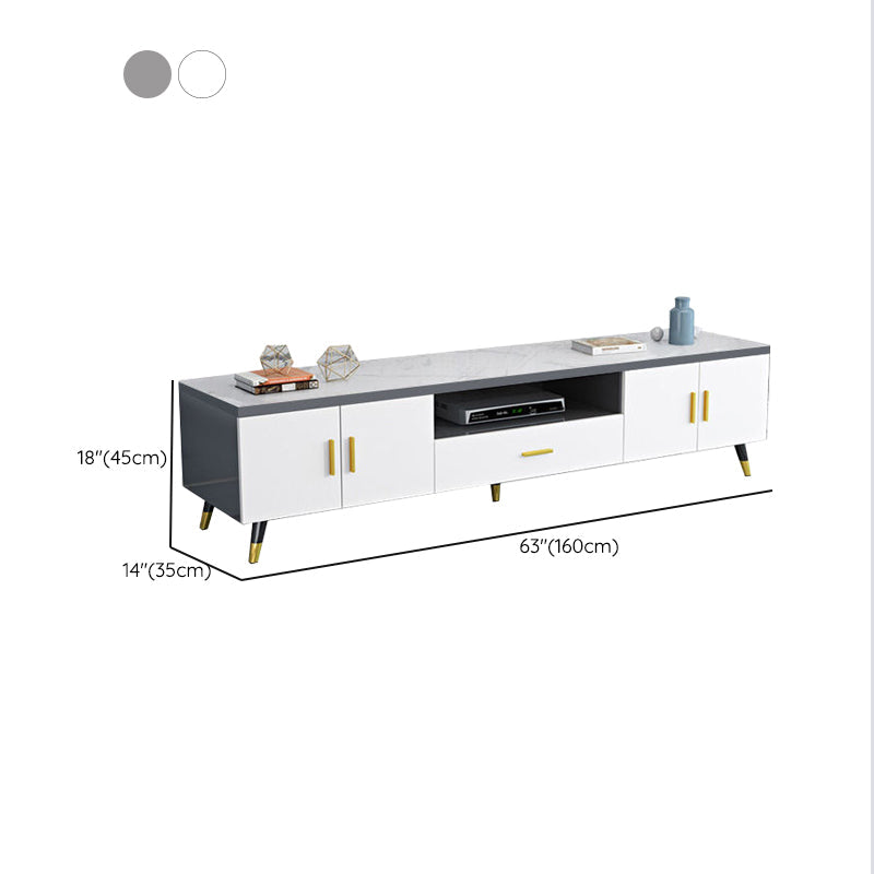 Modern TV Media Console Faux Wood TV Media Stand for Living Room Clearhalo 'furn' 'furn_tv_stands_entertainment_centers' 'Furniture' 'Living Room Furniture' 'TV Stands & Entertainment Centers' 'TV Stands & Media Storage Furniture' 'tv_stands_entertainment_centers' 6562432