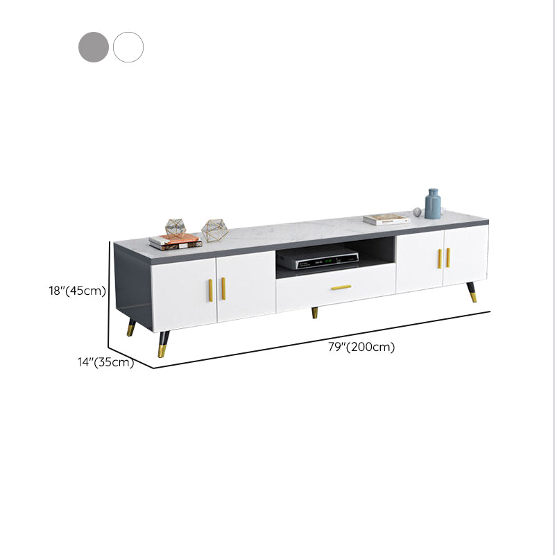 Modern TV Media Console Faux Wood TV Media Stand for Living Room Clearhalo 'furn' 'furn_tv_stands_entertainment_centers' 'Furniture' 'Living Room Furniture' 'TV Stands & Entertainment Centers' 'TV Stands & Media Storage Furniture' 'tv_stands_entertainment_centers' 6562434