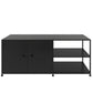 Industrial Metal TV Stand Console Open Storage TV Media Stand for Living Room Black 1 Clearhalo 'furn' 'furn_tv_stands_entertainment_centers' 'Furniture' 'Living Room Furniture' 'TV Stands & Entertainment Centers' 'TV Stands & Media Storage Furniture' 'tv_stands_entertainment_centers' 6562457