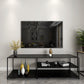 Industrial Metal TV Stand Console Open Storage TV Media Stand for Living Room Clearhalo 'furn' 'furn_tv_stands_entertainment_centers' 'Furniture' 'Living Room Furniture' 'TV Stands & Entertainment Centers' 'TV Stands & Media Storage Furniture' 'tv_stands_entertainment_centers' 6562465