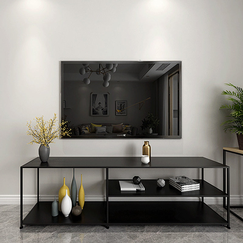 Industrial Metal TV Stand Console Open Storage TV Media Stand for Living Room Clearhalo 'furn' 'furn_tv_stands_entertainment_centers' 'Furniture' 'Living Room Furniture' 'TV Stands & Entertainment Centers' 'TV Stands & Media Storage Furniture' 'tv_stands_entertainment_centers' 6562465