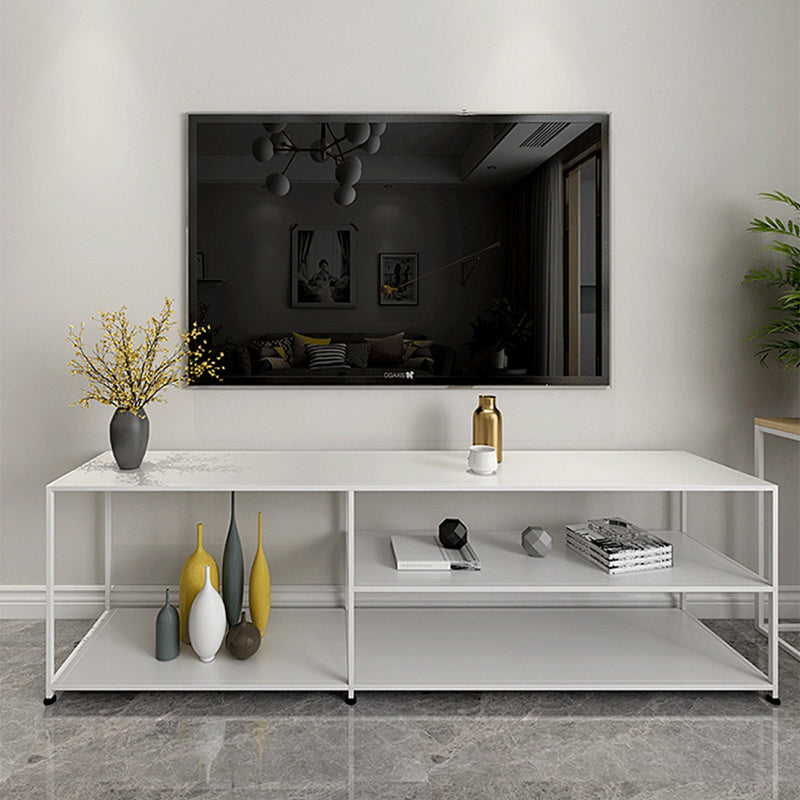 Industrial Metal TV Stand Console Open Storage TV Media Stand for Living Room Clearhalo 'furn' 'furn_tv_stands_entertainment_centers' 'Furniture' 'Living Room Furniture' 'TV Stands & Entertainment Centers' 'TV Stands & Media Storage Furniture' 'tv_stands_entertainment_centers' 6562467