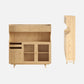 Contemporary Glass Doors Dining Hutch Ash Storage Cabinet for Dining Room 47.2"L x 11.8"W x 45.7"H Natural Clearhalo 'Display & China Cabinets' 'display_china_cabinets' 'furn' 'furn_display_china_cabinets' 'Furniture' 'Kitchen & Dining Furniture' 6562501