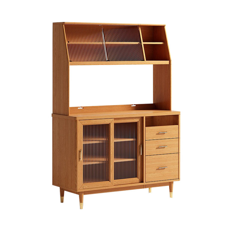 Moderno mobile da pranzo a pioppo porte in vetro armadio con porte per sala da pranzo