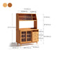 Moderne Poplar Dining Hutch Glass Deuren Display Cabinet met deuren voor eetkamer