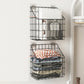 Industrial Floating Bookshelf Closed Back Metal Bookcase with Shelves