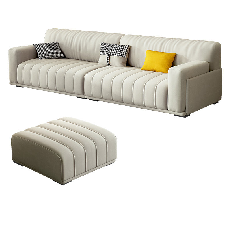 Sofa de bras carré de tissu avec oreillers Siège standard en blanc