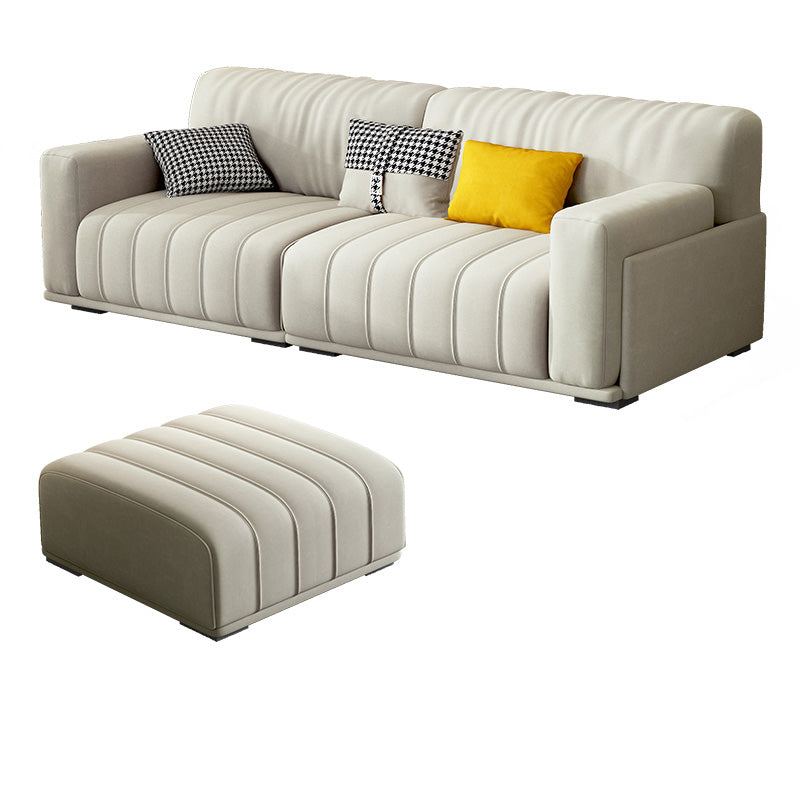 Sofa de bras carré de tissu avec oreillers Siège standard en blanc