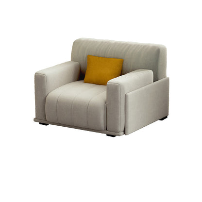 Sofa de bras carré de tissu avec oreillers Siège standard en blanc