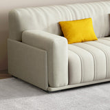 Sofa de bras carré de tissu avec oreillers Siège standard en blanc