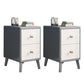 Solid Wood Bedside Cabinet Contemporary Night Table with Drawers