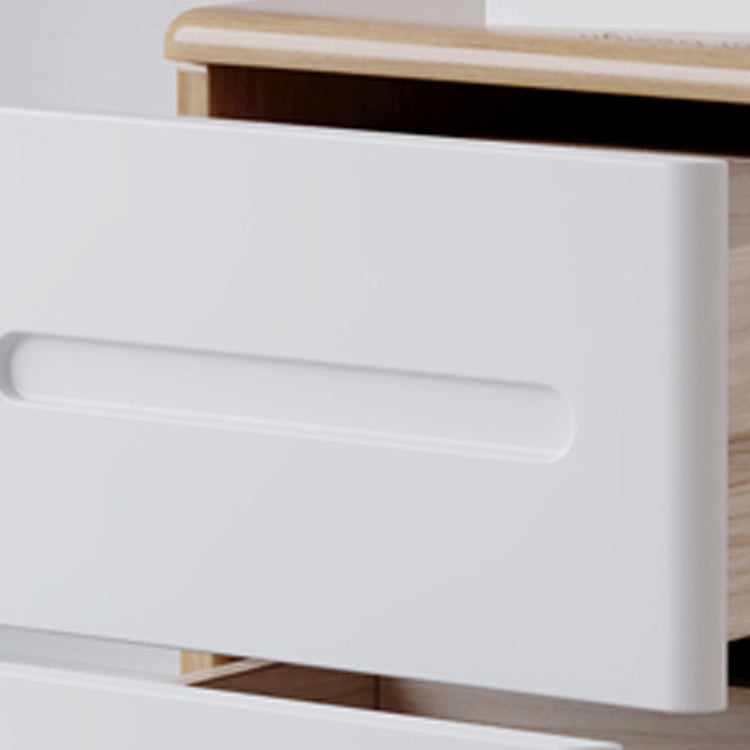 2 Schubladen zeitgenössischer Nachttisch fester Holz Nachttisch, 18,1 "groß