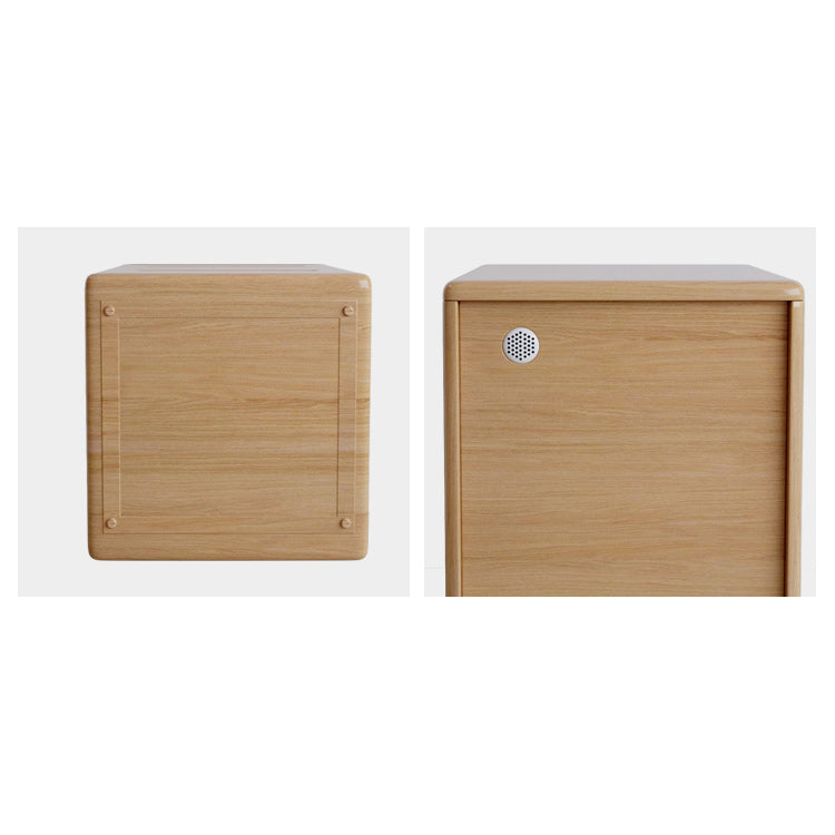 2 Schubladen zeitgenössischer Nachttisch fester Holz Nachttisch, 18,1 "groß