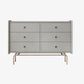 Ultra-Modern Double Dresser Solid Pine Storage Chest Dresser for Bedroom