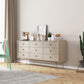 Ultra-Modern Double Dresser Solid Pine Storage Chest Dresser for Bedroom