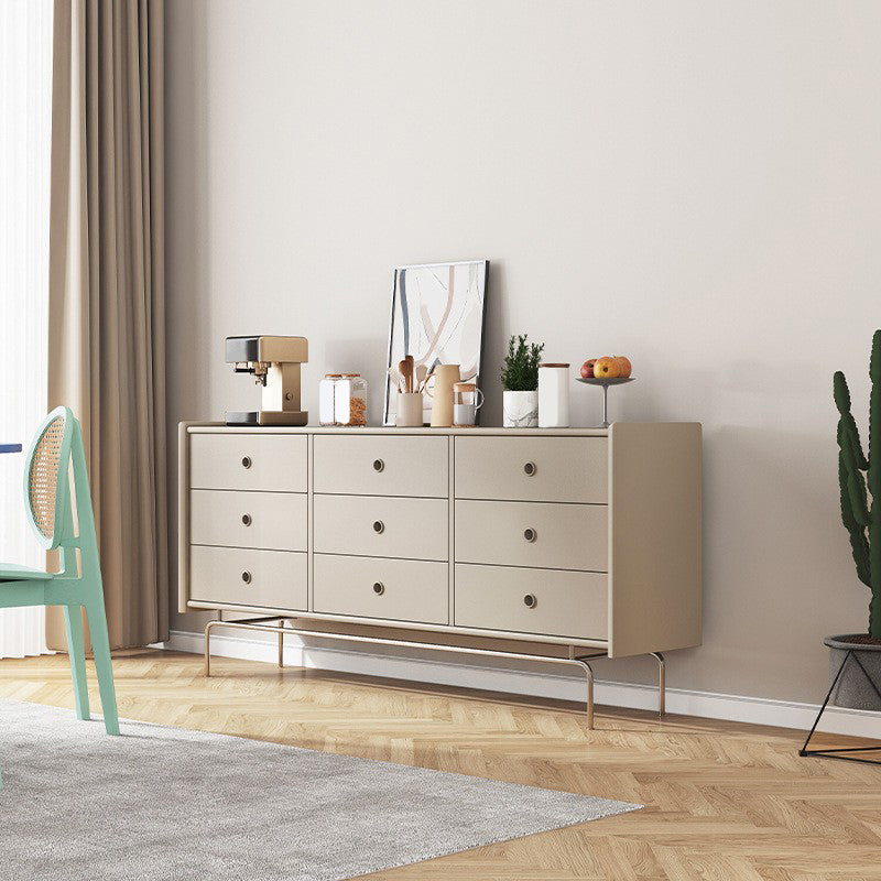 Ultra-Modern Double Dresser Solid Pine Storage Chest Dresser for Bedroom