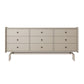 Ultra-Modern Double Dresser Solid Pine Storage Chest Dresser for Bedroom
