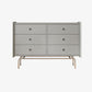 Ultra-Modern Double Dresser Solid Pine Storage Chest Dresser for Bedroom